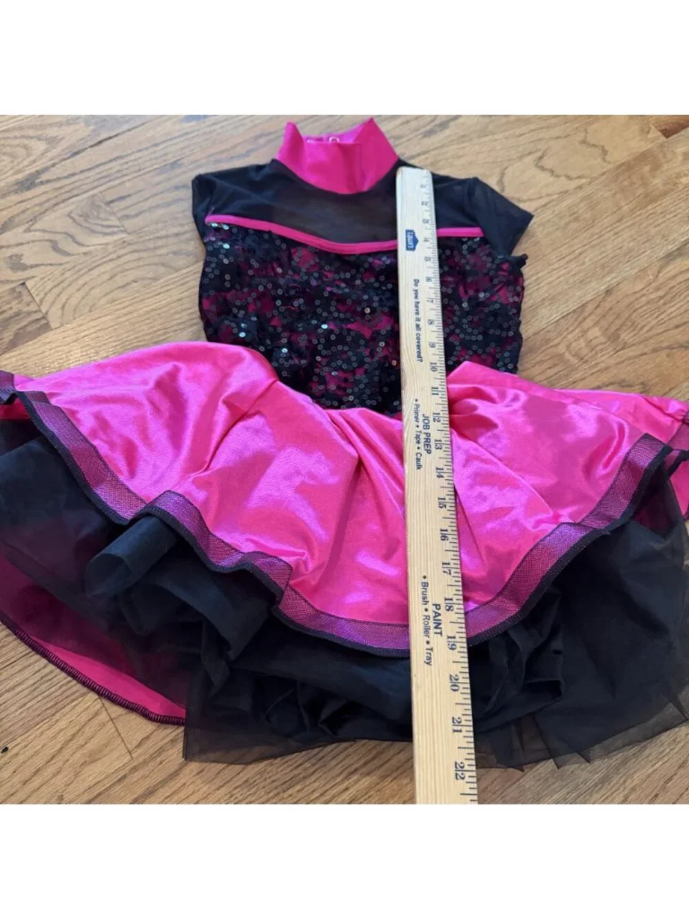 Weissman Pink Black Medium Child Competition Dance Costume 15463